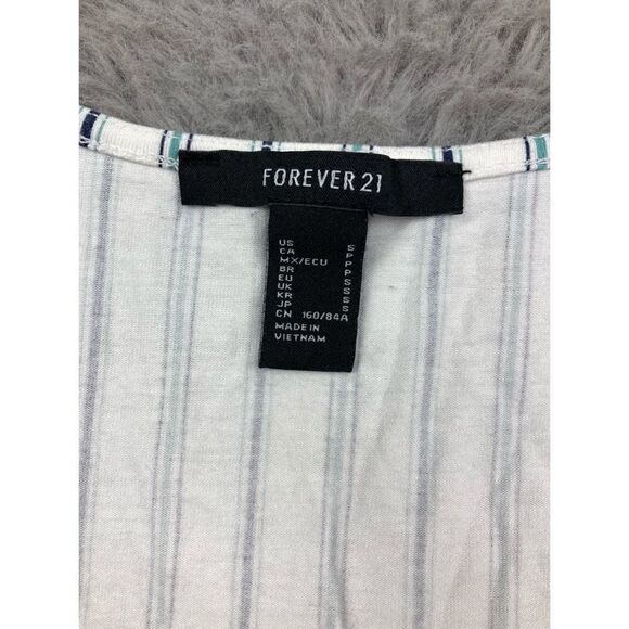 Forever 21 green and blue striped bodysuit - Picture 3 of 3